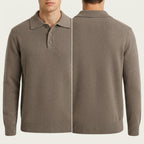 Men's Knitted Polo-Collar Jumper – Relaxed Smart-Casual Fit