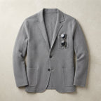 Men's Notch-Lapel Blazer with Flap Pockets, Regular Fit