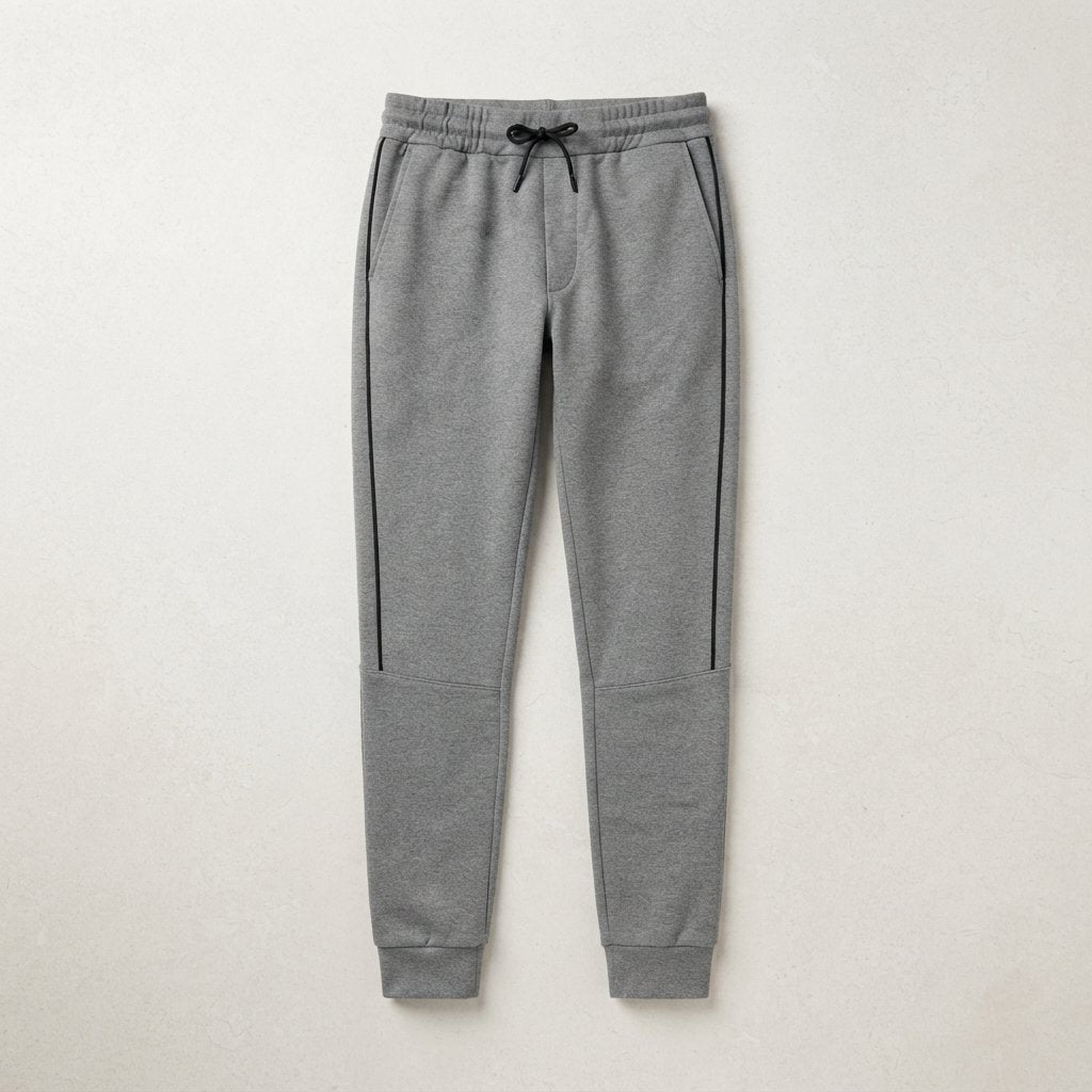Men's Slim Jogger Trousers with Side Stripe, Grey