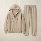 Men's Wool Knit Loungewear Set – Zip Hoodie & Joggers
