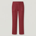 Women's Relaxed Straight-Leg Trousers with Side Pockets — Red