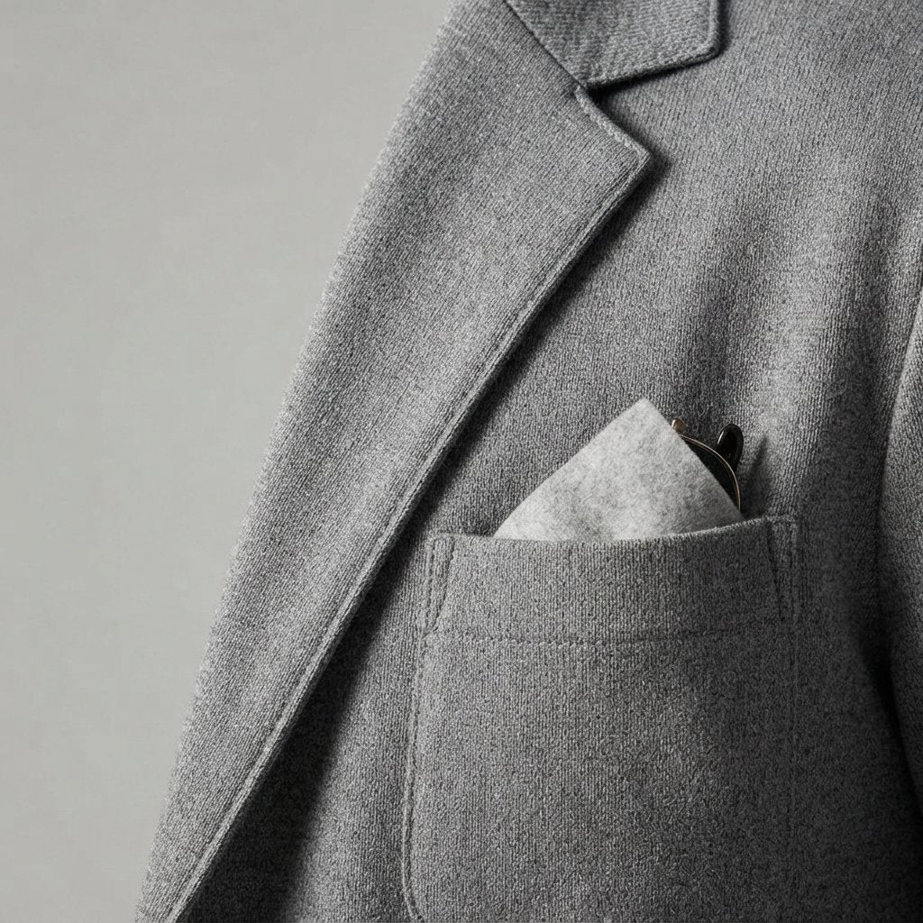 Men's Notch-Lapel Blazer with Flap Pockets, Regular Fit