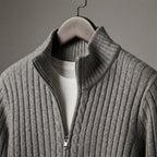 Men's Ribbed-Knit Full-Zip Cardigan Sweater