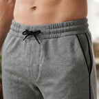 Men's Slim Jogger Trousers with Side Stripe, Grey
