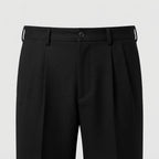Men's Wide-Leg Pleated Trousers – Straight Fit