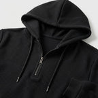 Waffle-Knit Half-Zip Hoodie & Jogger Set for Men
