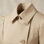 Women's Vintage Trench-Collar Coat – Tailored Silhouette
