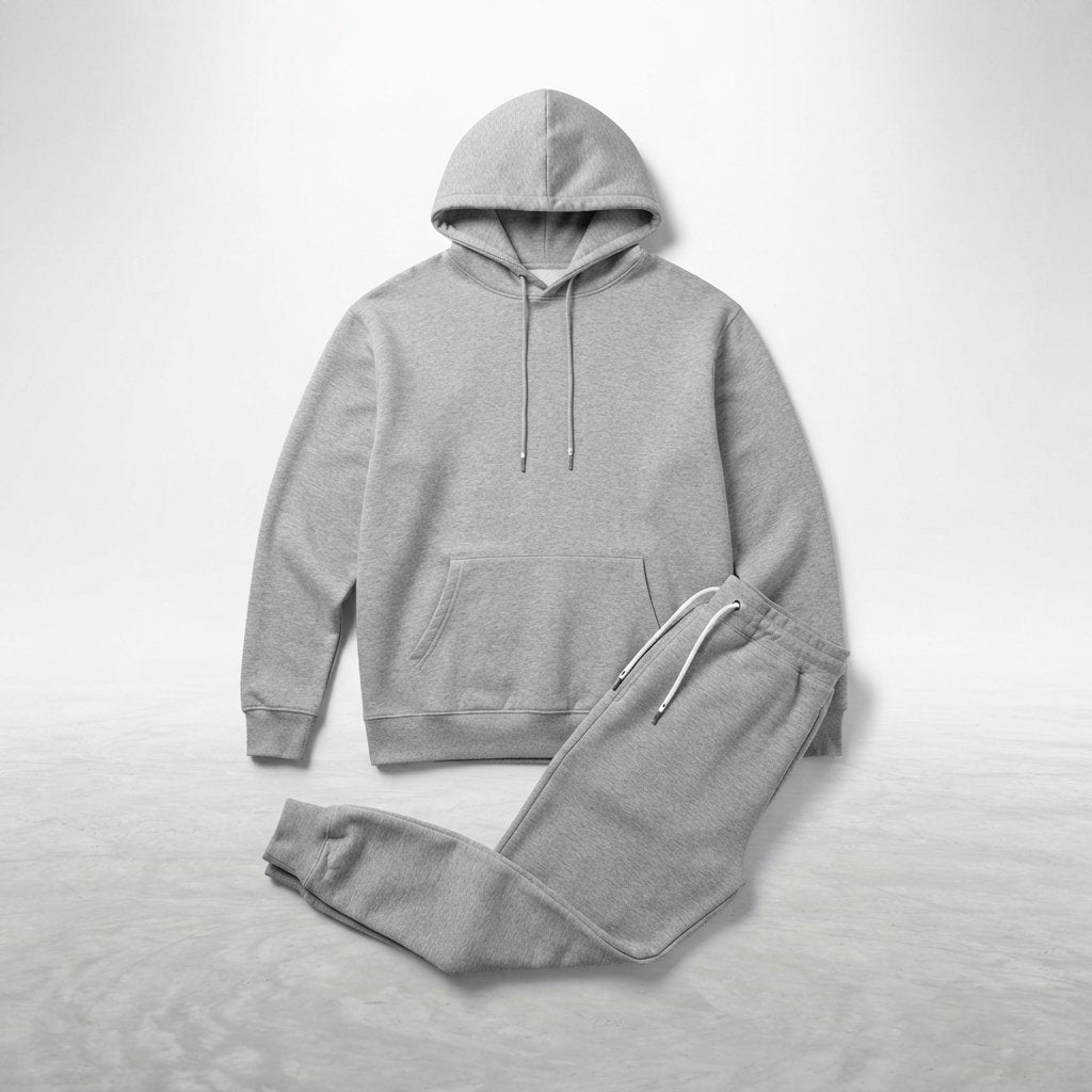 Men's Hoodie & Jogger Set – Regular Fit Tracksuit — Grey