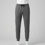 Men's Slim Jogger Trousers with Side Stripe, Grey — S