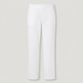 Women's Relaxed Straight-Leg Trousers with Side Pockets — White