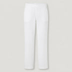 Women's Relaxed Straight-Leg Trousers with Side Pockets — White