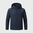 Men's Hooded Zip Jacket, Lightweight Casual Fit — Navy