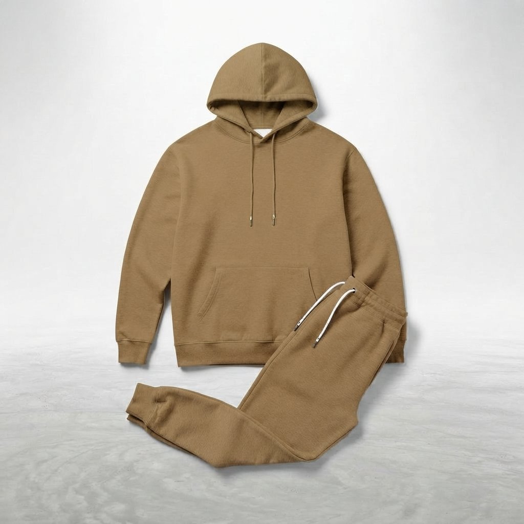 Men's Hoodie & Jogger Set – Regular Fit Tracksuit — Khaki