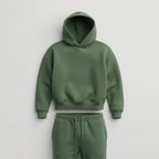 Men's Knit Tracksuit Hoodie and Jogger Set — Green