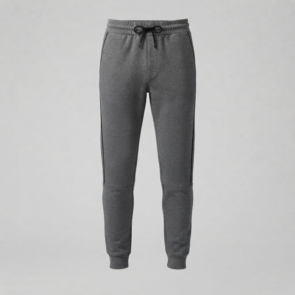 Men's Slim Jogger Trousers with Side Stripe, Grey — XL