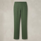 Women's Relaxed Straight-Leg Trousers with Side Pockets — Green