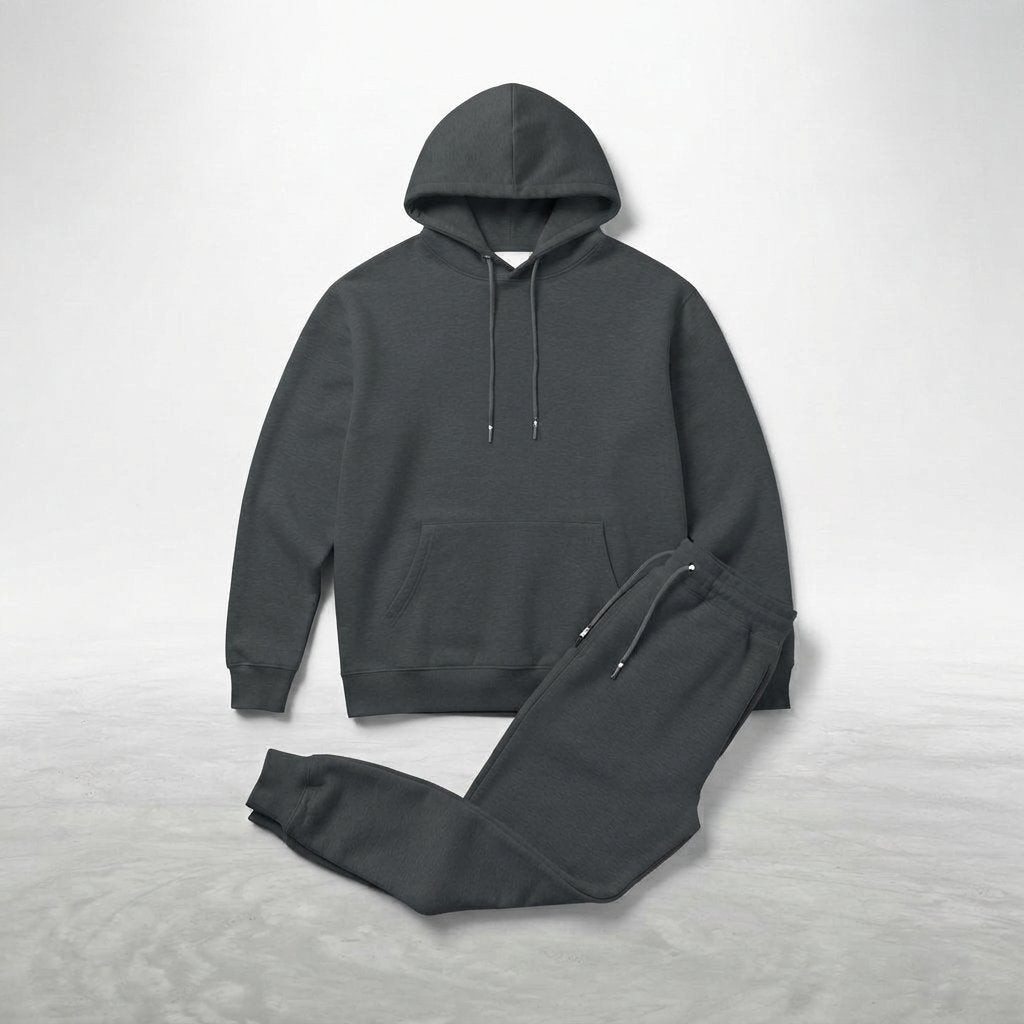 Men's Hoodie & Jogger Set – Regular Fit Tracksuit — Dark Grey
