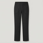 Women's Relaxed Straight-Leg Trousers with Side Pockets — Black
