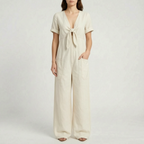 Aerasuit - Relaxed Wide Leg Short Sleeve Jumpsuit 