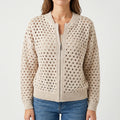 Aerelia - Zip-Up Knit Cardigan  Aerelia