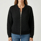 Aerelia - Zip-Up Knit Cardigan  Aerelia