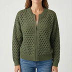 Aerelia - Zip-Up Knit Cardigan  Aerelia