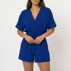 Averia - Casual V-Neck Playsuit  Averia