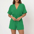 Averia - Casual V-Neck Playsuit  Averia