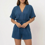Averia - Casual V-Neck Playsuit  Averia