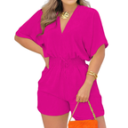Averia - Casual V-Neck Playsuit  Averia