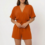 Averia - Casual V-Neck Playsuit  Averia
