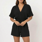 Averia - Casual V-Neck Playsuit  Averia