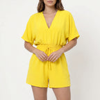 Averia - Casual V-Neck Playsuit  Averia