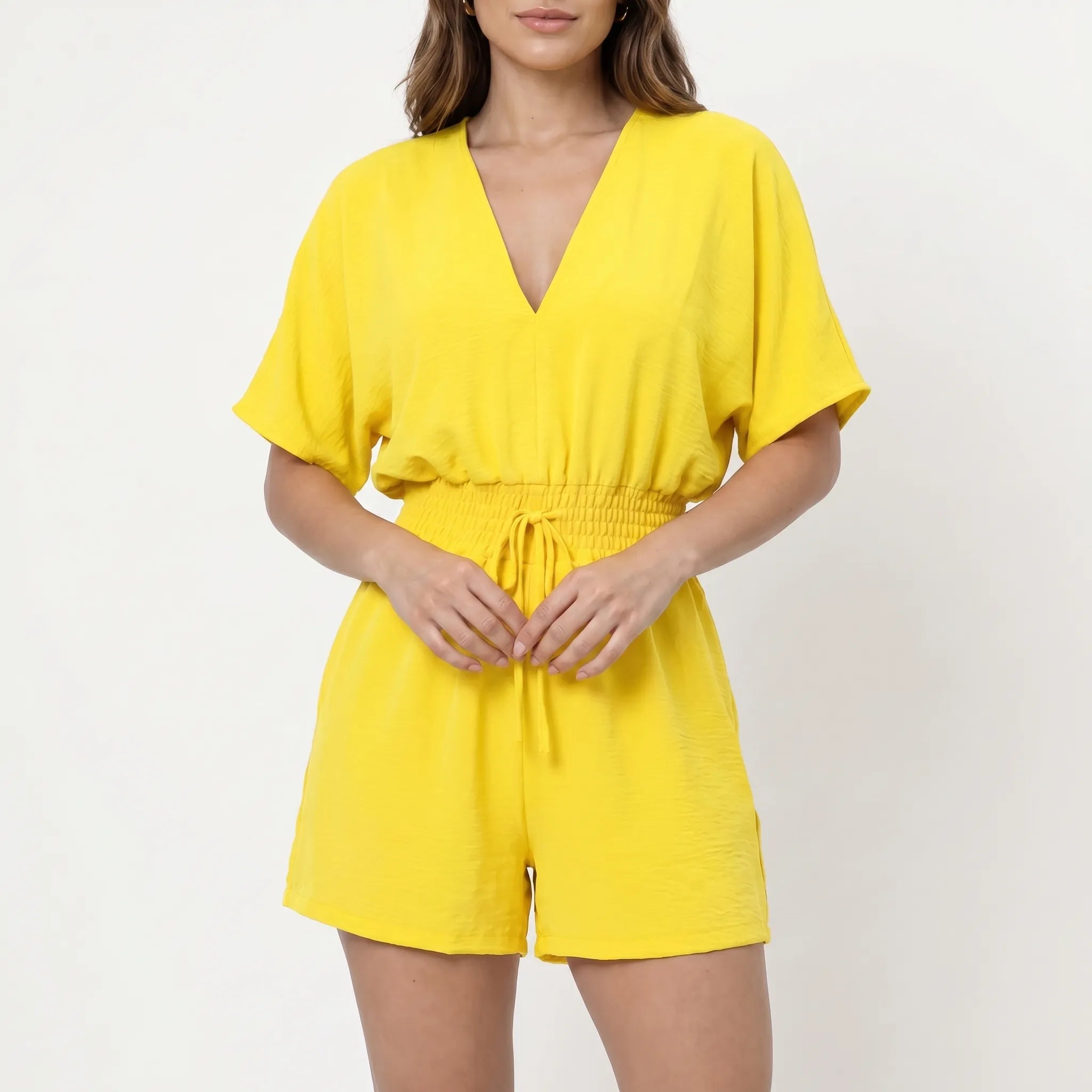 Averia - Casual V-Neck Playsuit  Averia