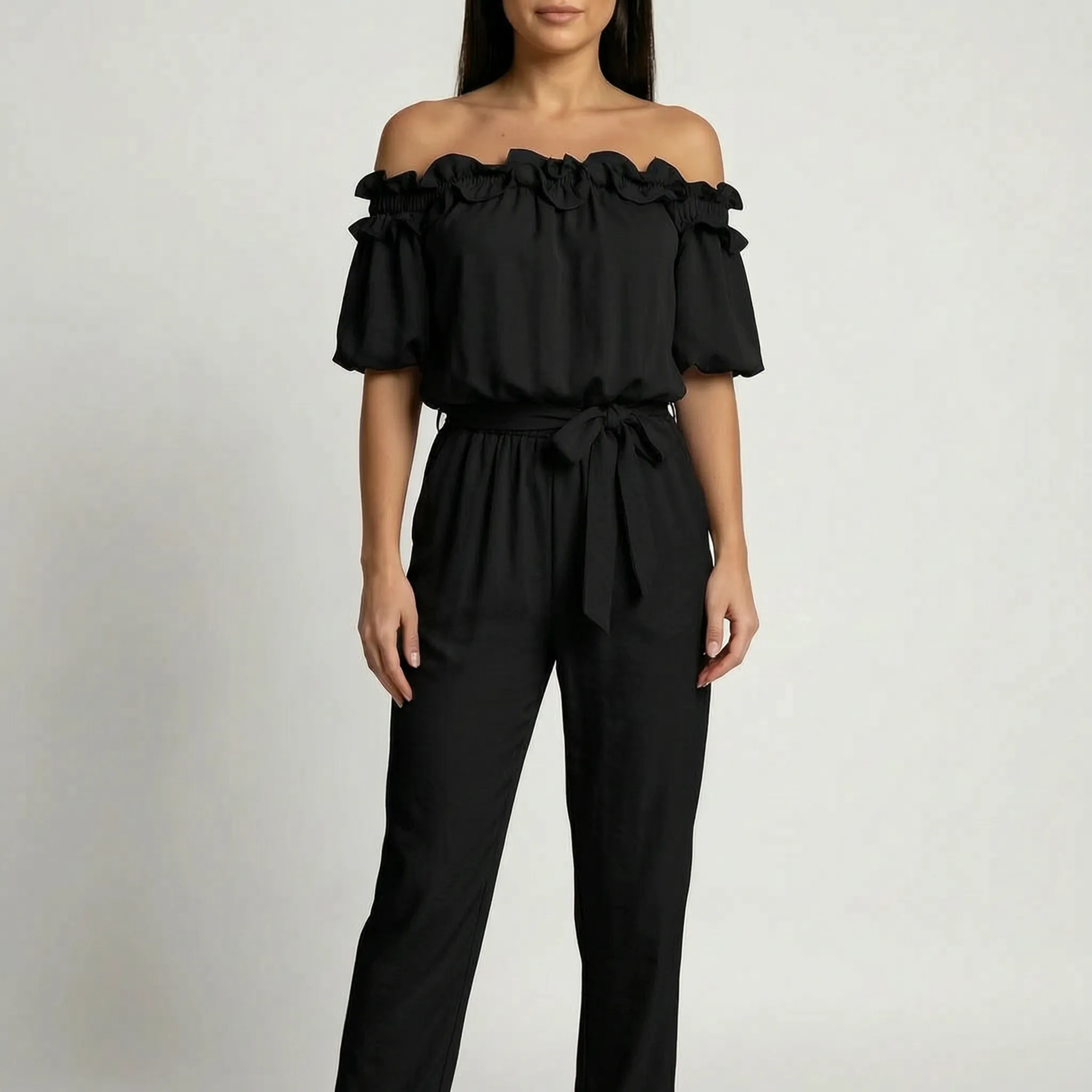 Belarra - Off-Shoulder Frill Jumpsuit  Belarra