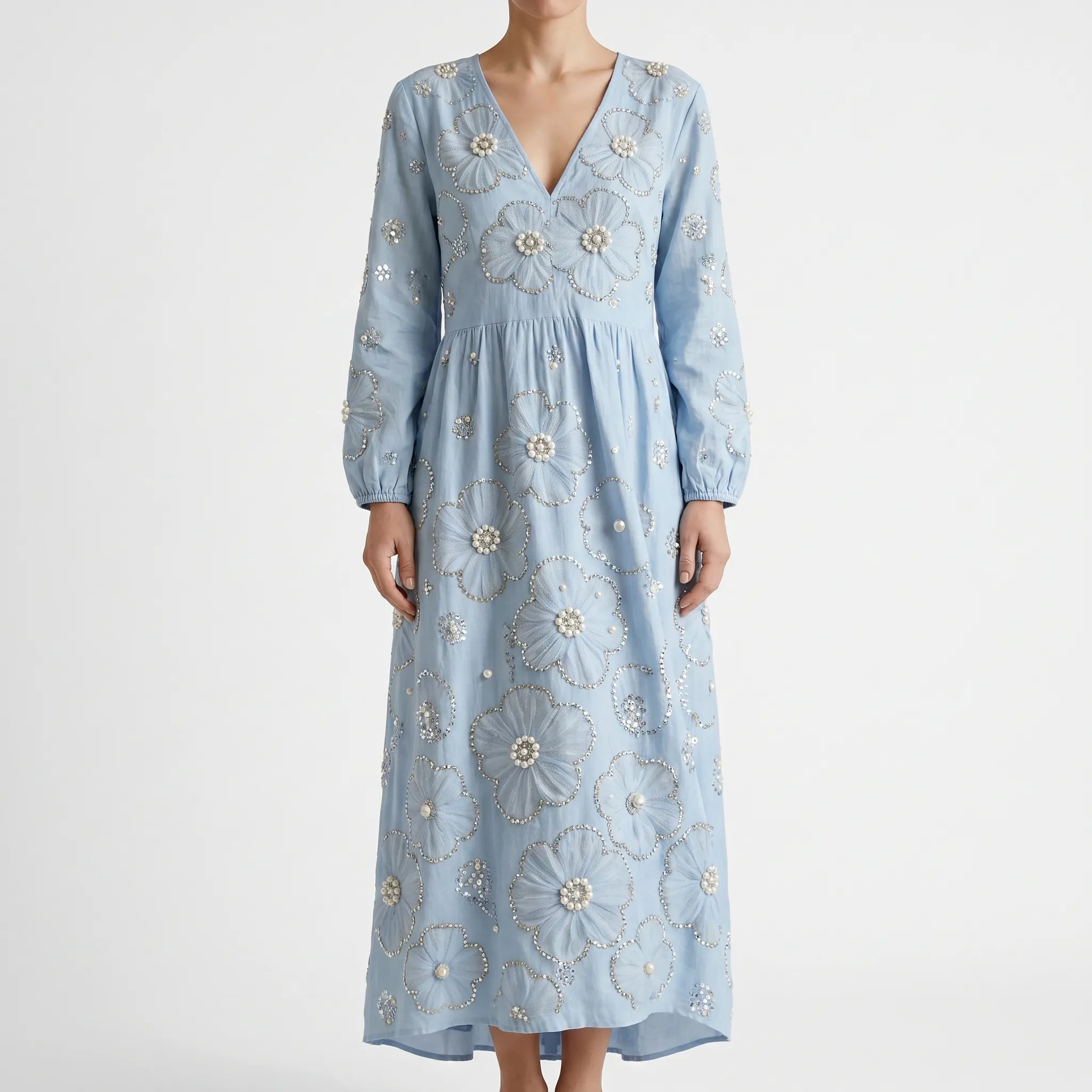 Bloomora - Relaxed Fit Floral Midi Dress  Bloomora