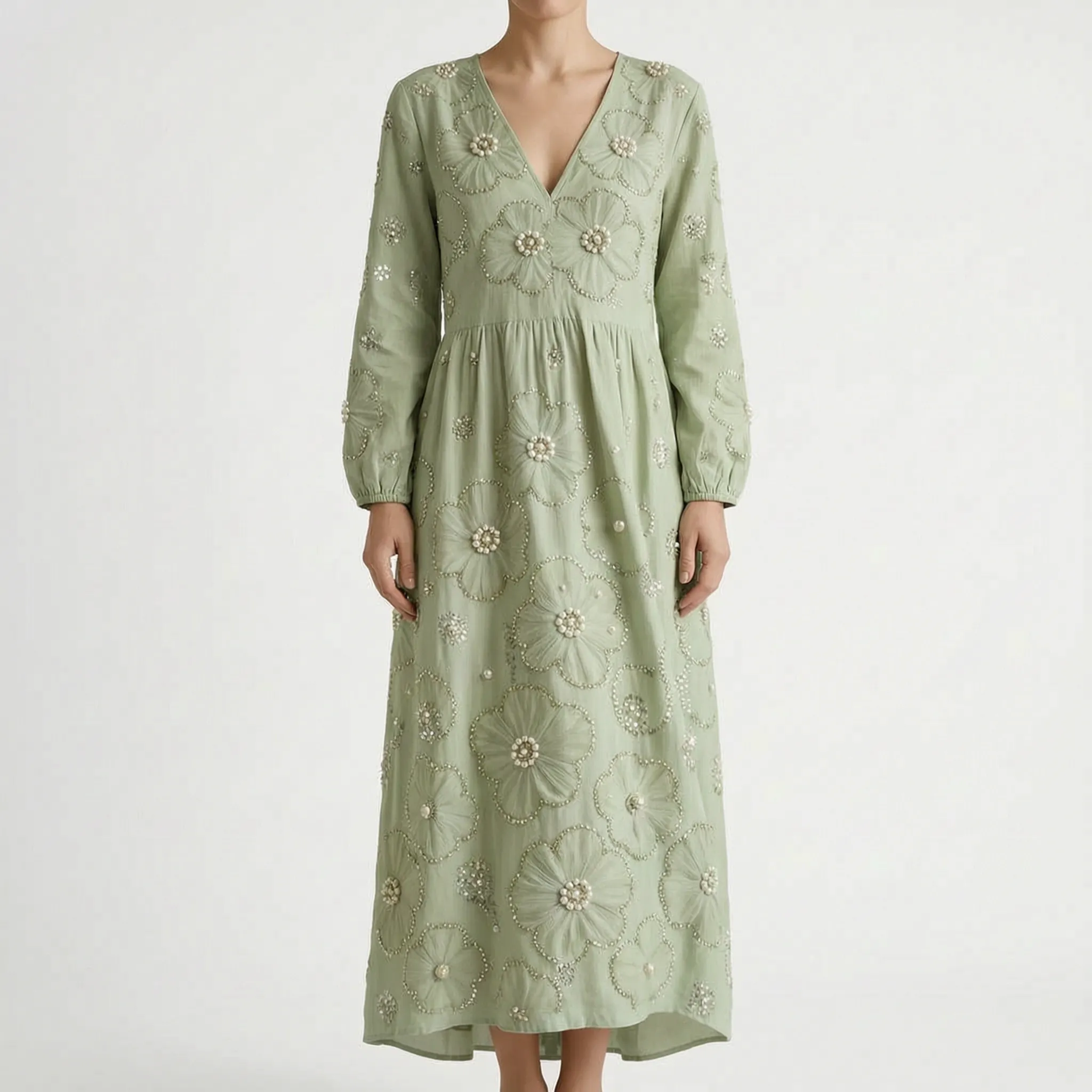 Bloomora - Relaxed Fit Floral Midi Dress  Bloomora