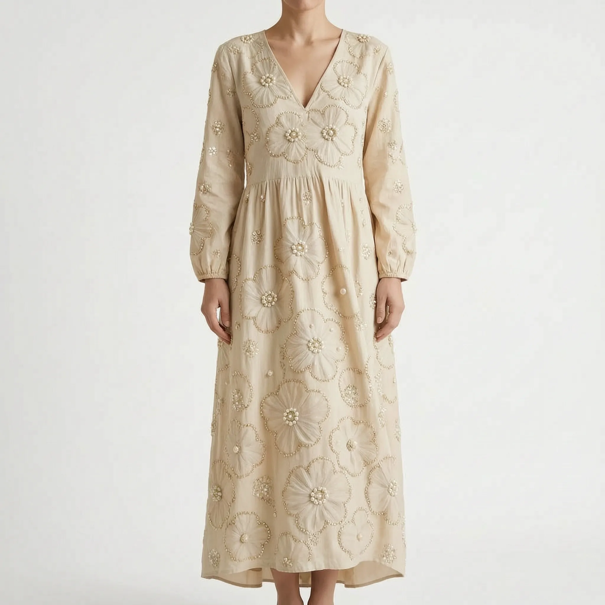 Bloomora - Relaxed Fit Floral Midi Dress  Bloomora
