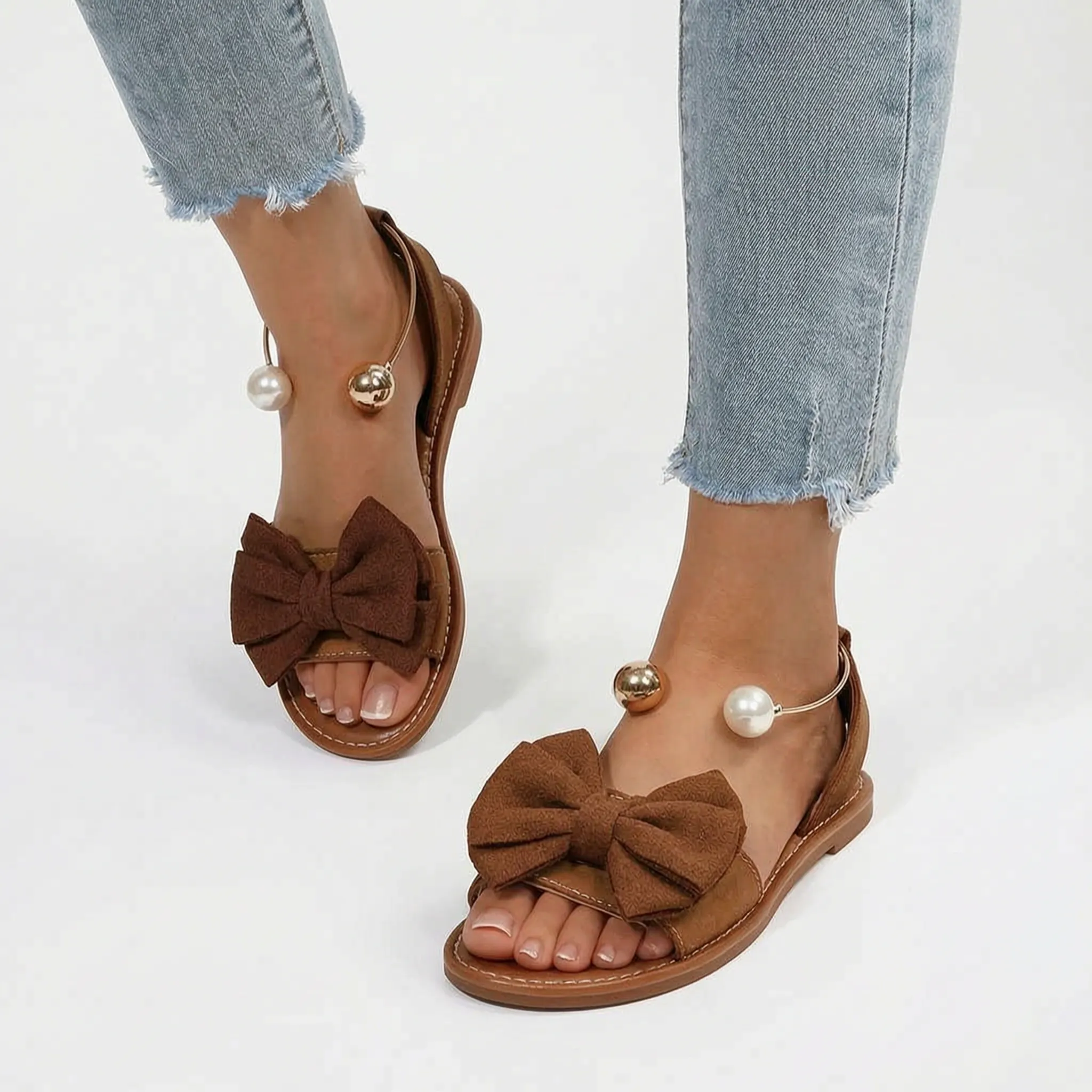 Bowlia - Flat Bow Sandals  Bowlia