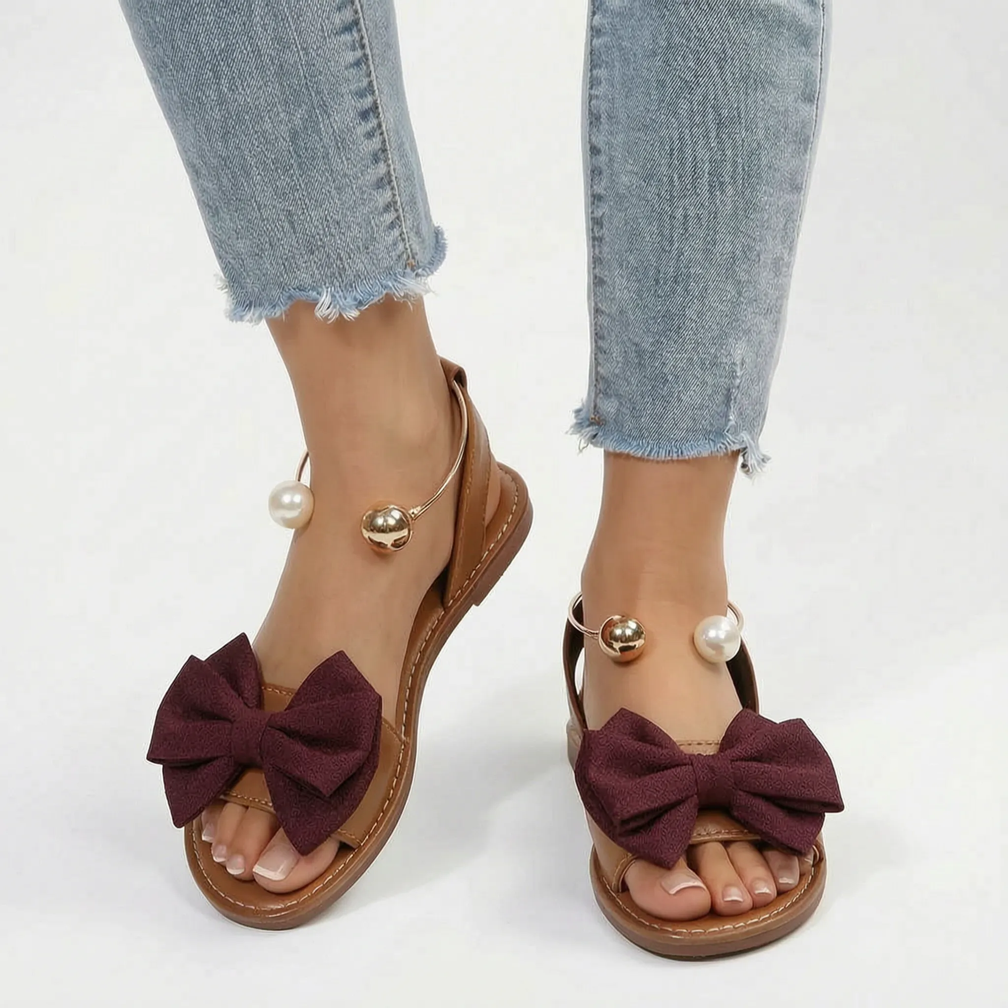 Bowlia - Flat Bow Sandals  Bowlia
