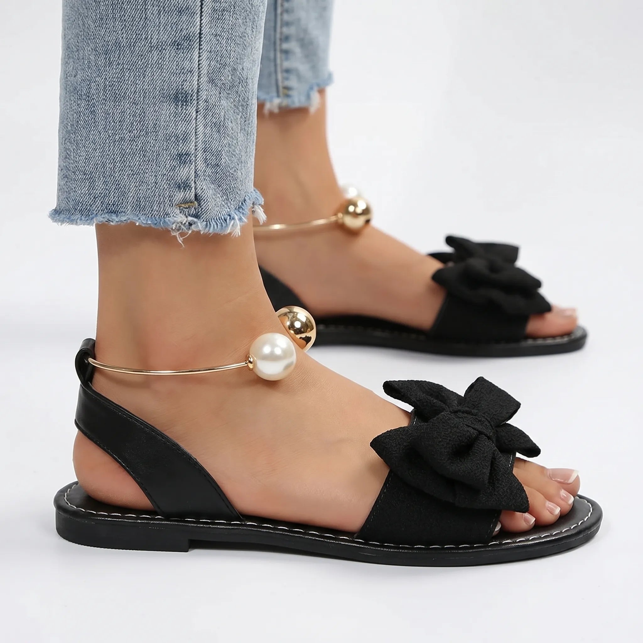 Bowlia - Flat Bow Sandals  Bowlia