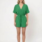BreezeSuit - Relaxed V-Neck Summer Playsuit 