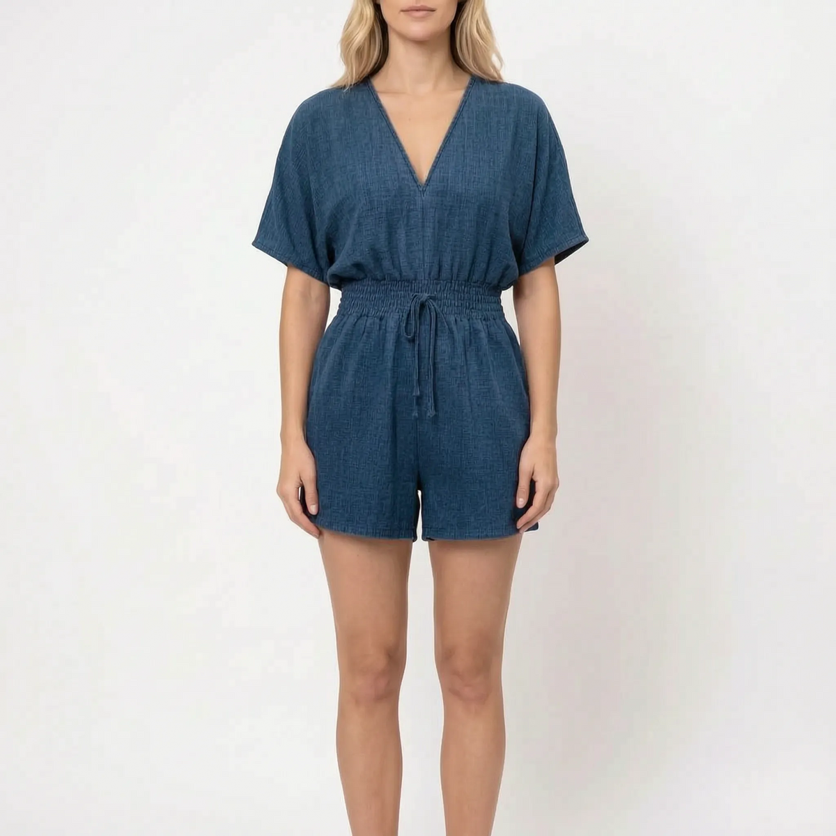 BreezeSuit - Relaxed V-Neck Summer Playsuit 