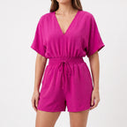 BreezeSuit - Relaxed V-Neck Summer Playsuit 