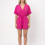 BreezeSuit - Relaxed V-Neck Summer Playsuit 