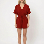 BreezeSuit - Relaxed V-Neck Summer Playsuit 