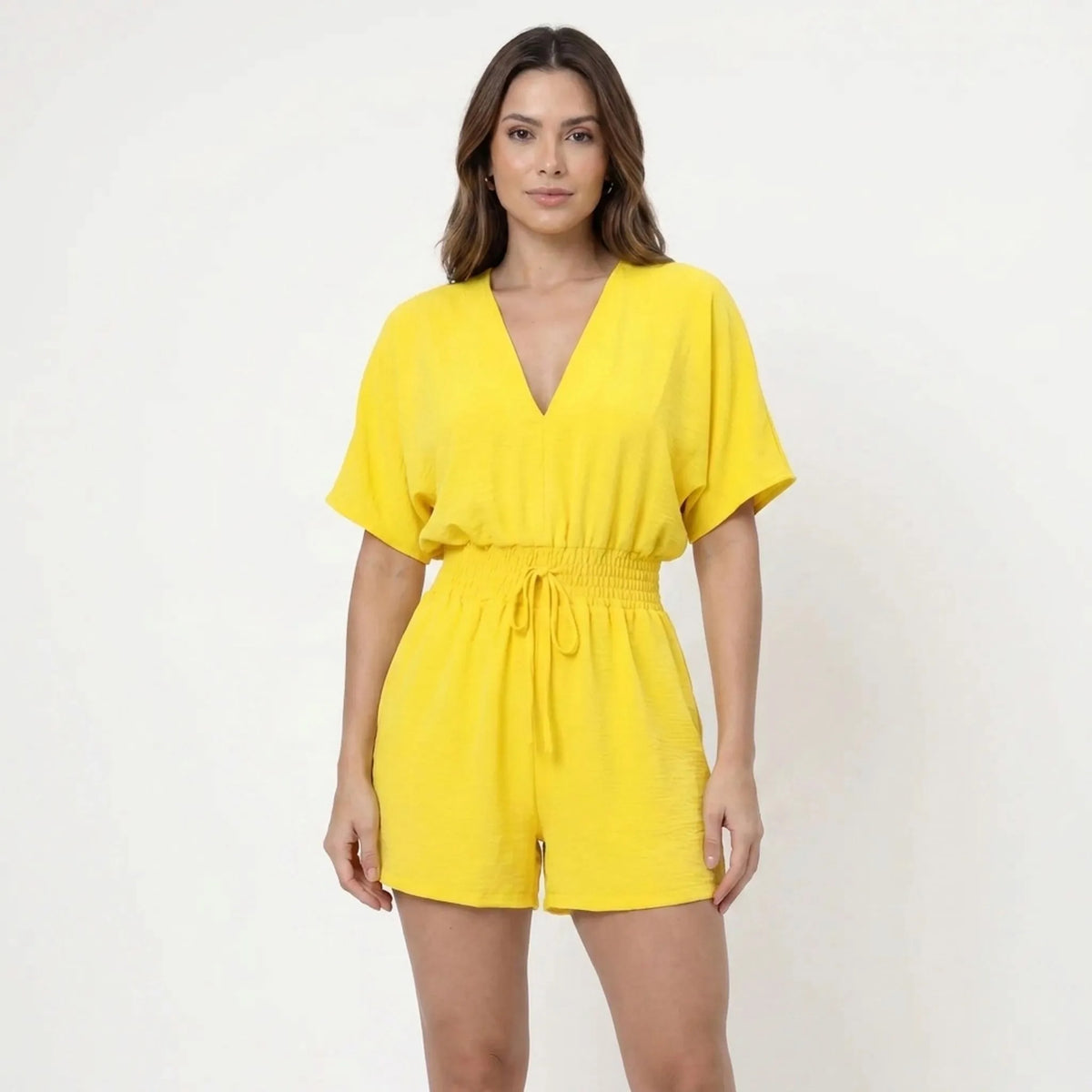 BreezeSuit - Relaxed V-Neck Summer Playsuit 