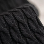 Cabelon - Cable-Knit Short-Sleeved Henley Shirt 