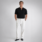 Cablure - Smart-Casual Collarless Top  Knitvora
