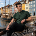Cablure - Smart-Casual Collarless Top  Knitvora